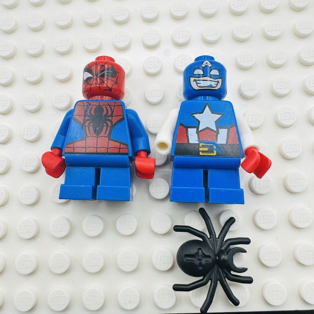 Lego Spider-Man & Captain America Short Legs Minifigures Marvel Super Heroes